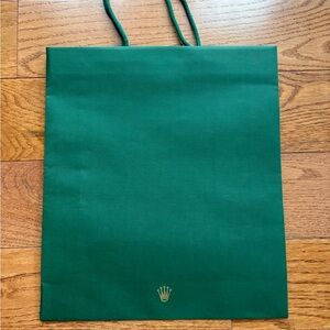 ROLEX green shopping bag, gift bag